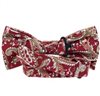 Garnet bow tie ereverse with green and beige cashmere