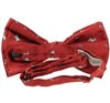 Garnet bow tie reverse with white schnauzers