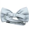 Light grey bow tie reverse with white dots