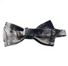 Reverse blue and grey bow tie