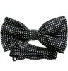 Black bow tie reverse with white dots
