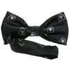 Black bow tie reverse with white heraldic shield