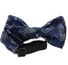 Dark blue boy´s bow tie with royal blue paisley Pitti 211