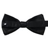 Reverse black satin bow tie