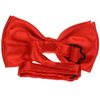 Red satin bow tie reverse