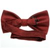 Reverse red and silver bow tie