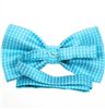 Turquoise bow tie reverse with white dots