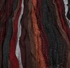 Brown and garnet stripes foulard woven