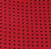 Red bow tie and pocket square with black dots woven