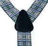 Blue and Green Checked Elastic Braces