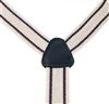 Linen White Striped Elastic Braces
