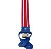 Red and Royal Blue Striped Elastic Braces