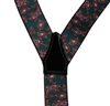 Dark Green Paisley Elastic Braces