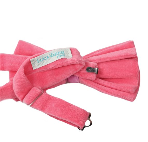 Pink Velvet Bow Tie