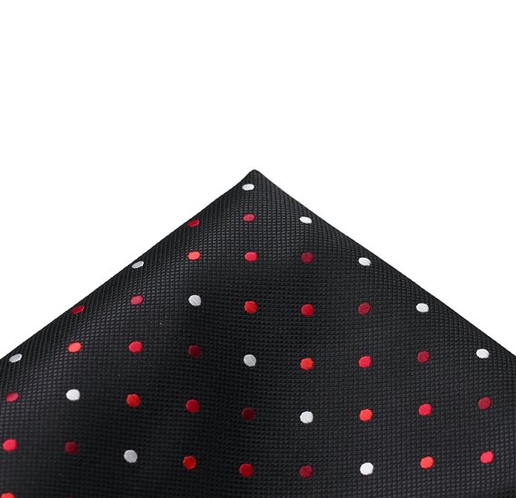 Black Handkerchief with Dots