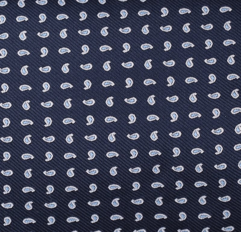Blue Pocket Square with Paisley