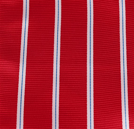 Red Pocket Square with Stripes
