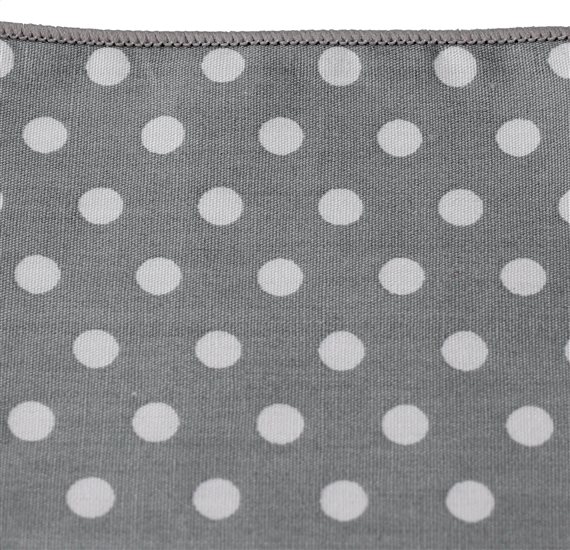 Grey Pocket Square with Dots