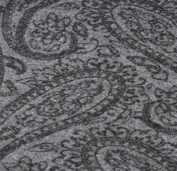 Reversible grey scarf with paisley
