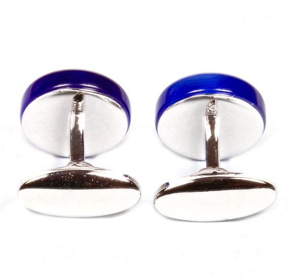 Royal Blue Cufflinks Reverse