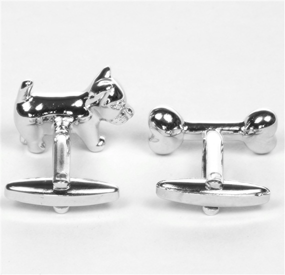 Schnauzer Cufflinks Reverse