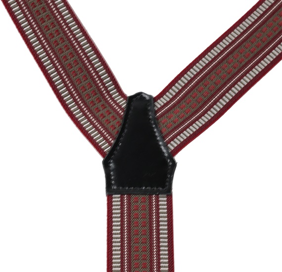 Burgundy Jacquard Elastic Braces