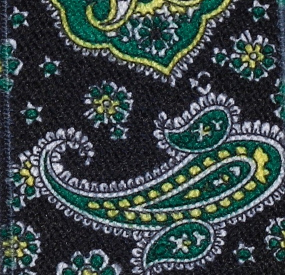 Black Paisley Elastic Braces