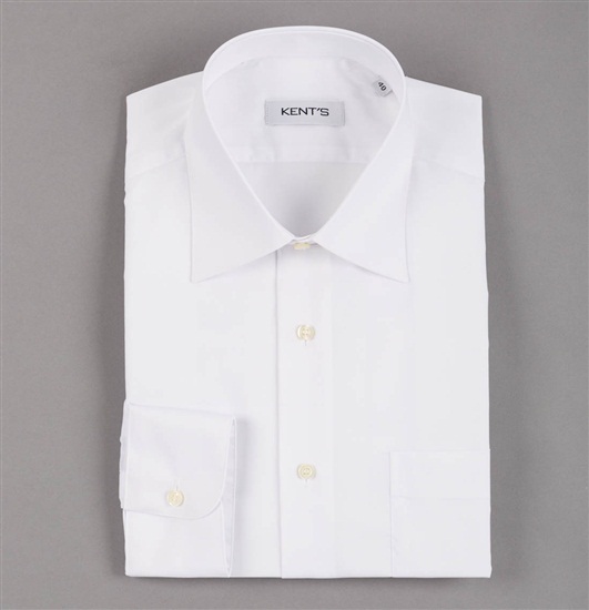 Special Size Kent's White Dress Shirt