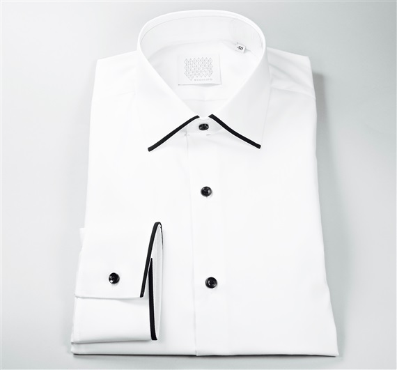 White Dress Shirt and Black Trim