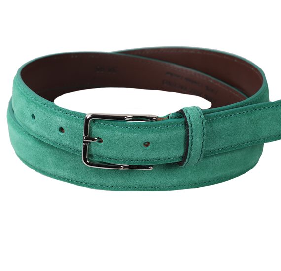 Boy's Green Turquoise Leather Belt