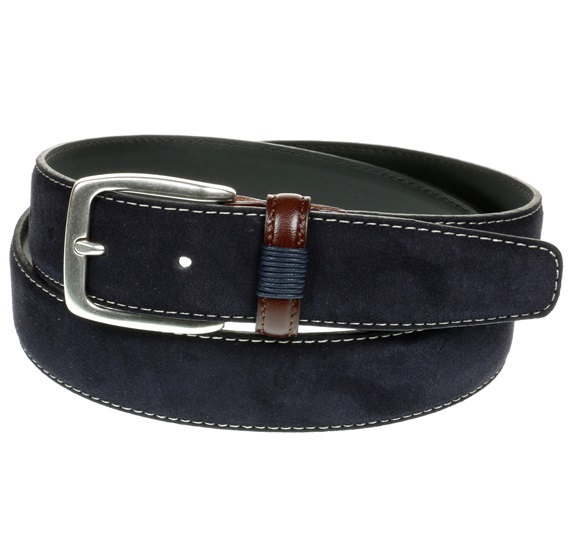 Dark Blue Suede Belt