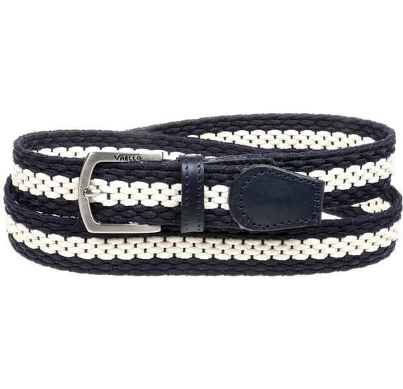Boy's Blue and White Stripe Elastic Belt