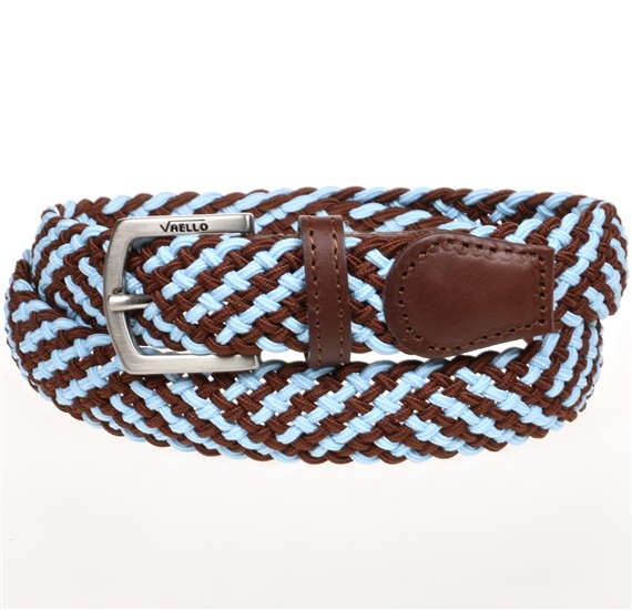 Boy's Sky Blue and Brown Elastic Belt