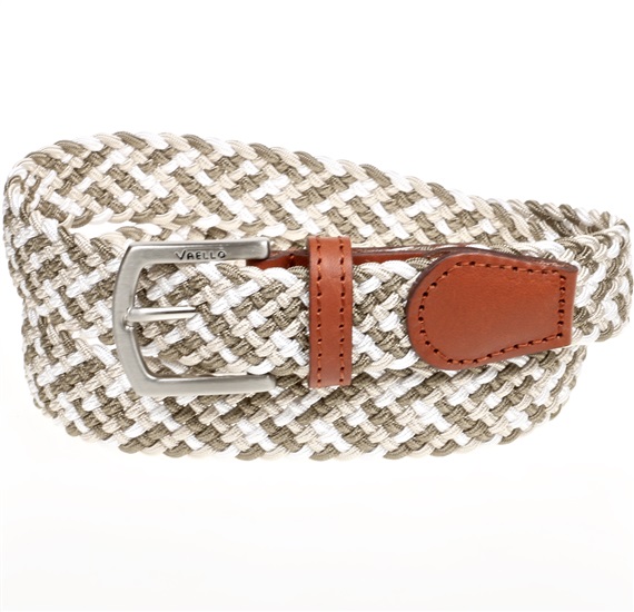 Boy's Beige and Kaki Elastic Belt