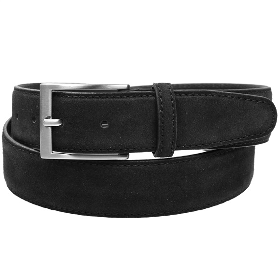 Black Split Leather Belt