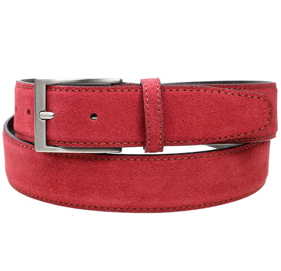 Garnet Split Leather Belt