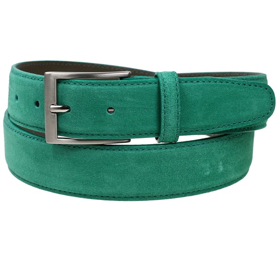 Sea Green Split Leather Belt