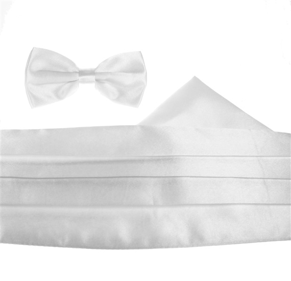 Cummerbund White Set