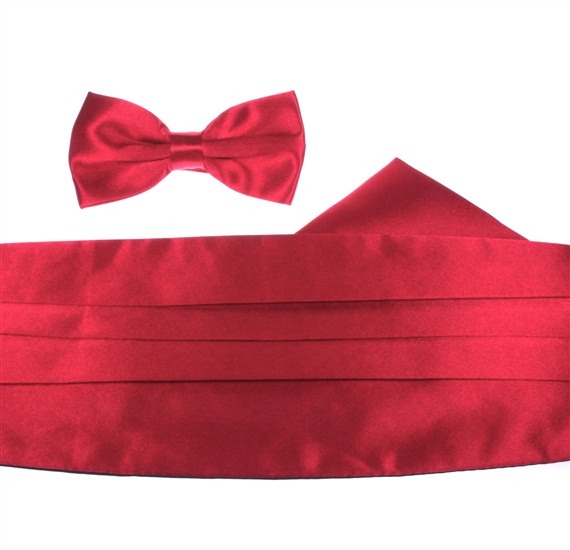 Cummerbund Burgundy Set