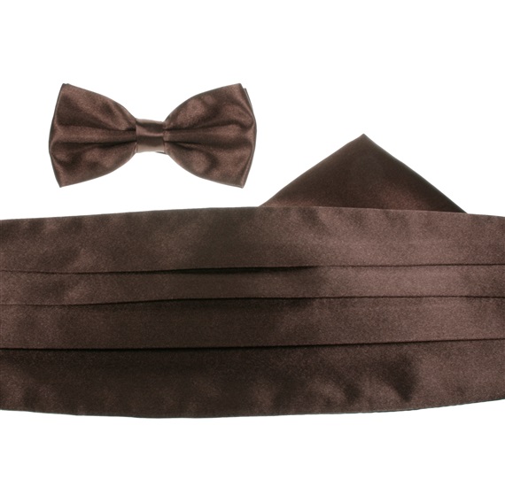 Cummerbund Dark Brown Set