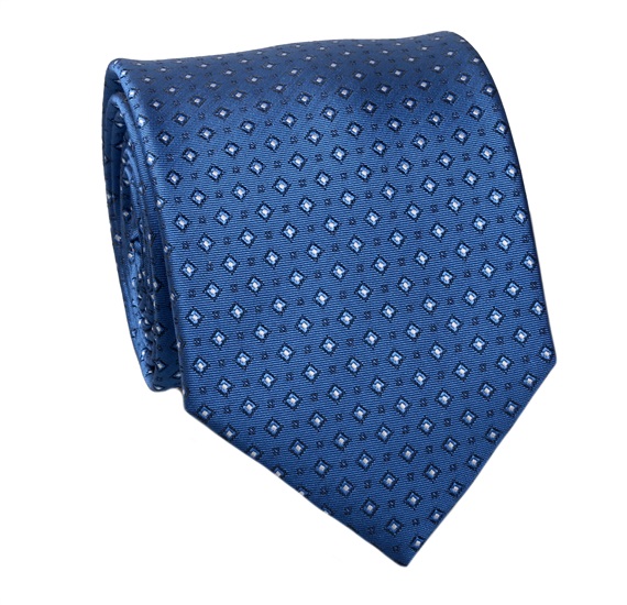 Blue and White Design Tie