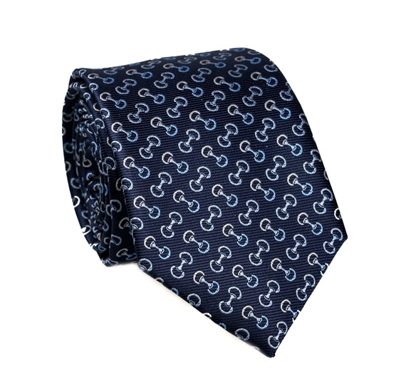 Navy Blue with Stirrups Tie