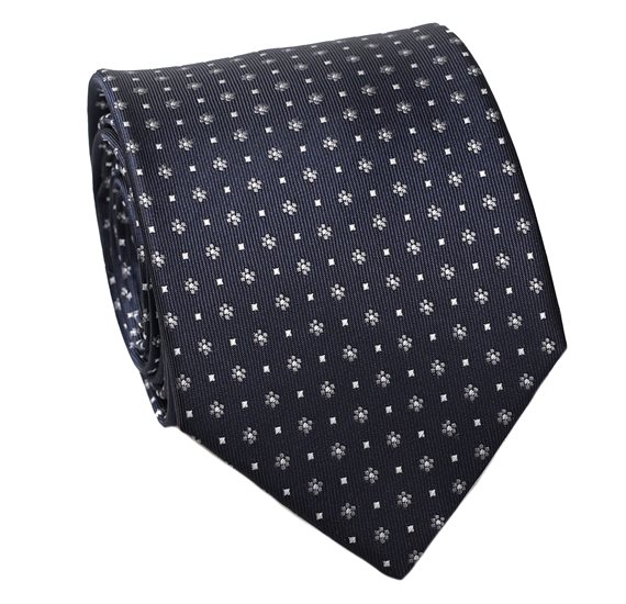Dark Blue Flowers Tie