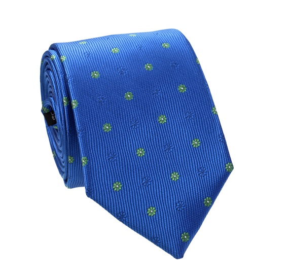 Royal Blue Daisies Tie