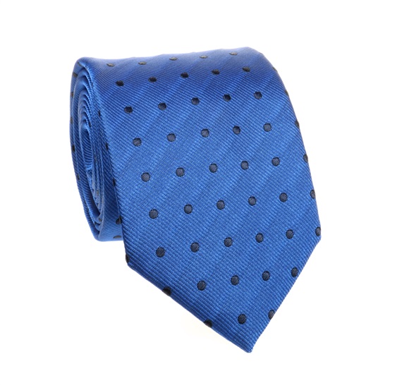 Royal Blue with Black Dots Tie