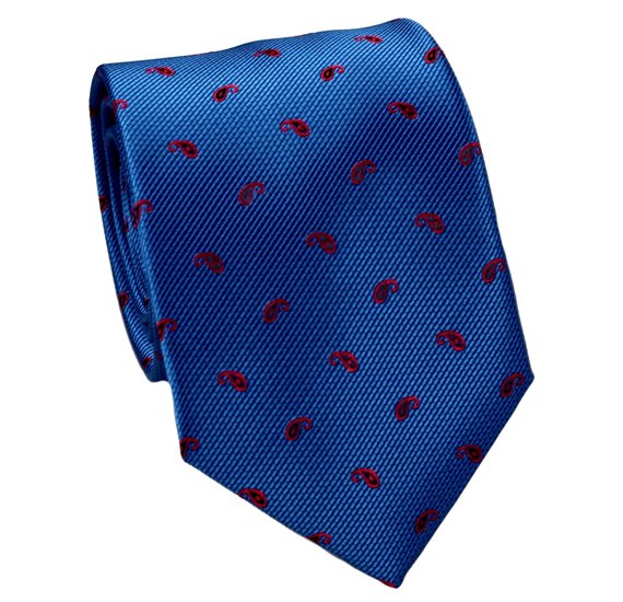 Royal Blue with Paisley Tie