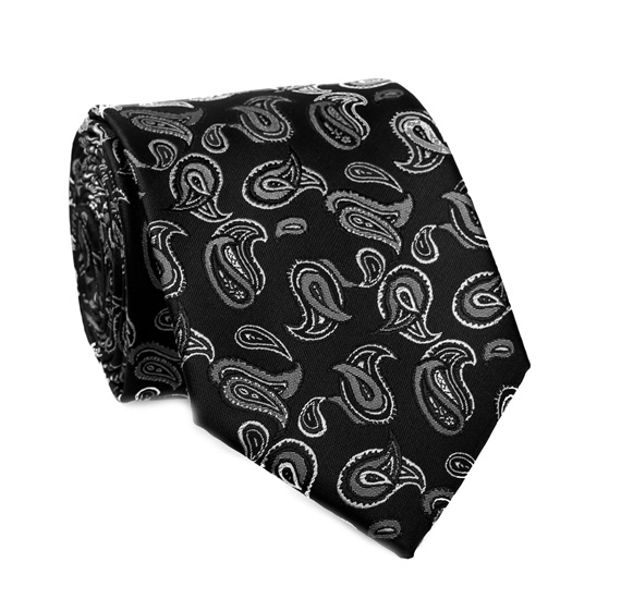Black Paisley Tie