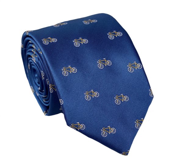 Teenager's Royal Blue with Bicycles Tie