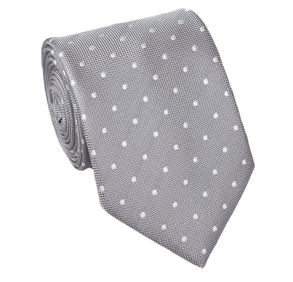 Teenager's Grey with Dots Tie