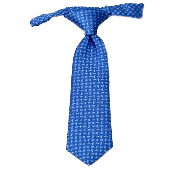 Royal Blue Baby's Tie with Cashmere